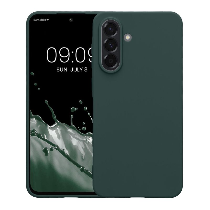 Laptop, Telefoane si Tablete - Telefoane mobile si accesorii - Accesorii Telefoane - Huse telefoane - Husa Kwmobile pentru Samsung Galaxy A56 5G, incarcare wireless, silicon, albastru verzui - Infinity.ro