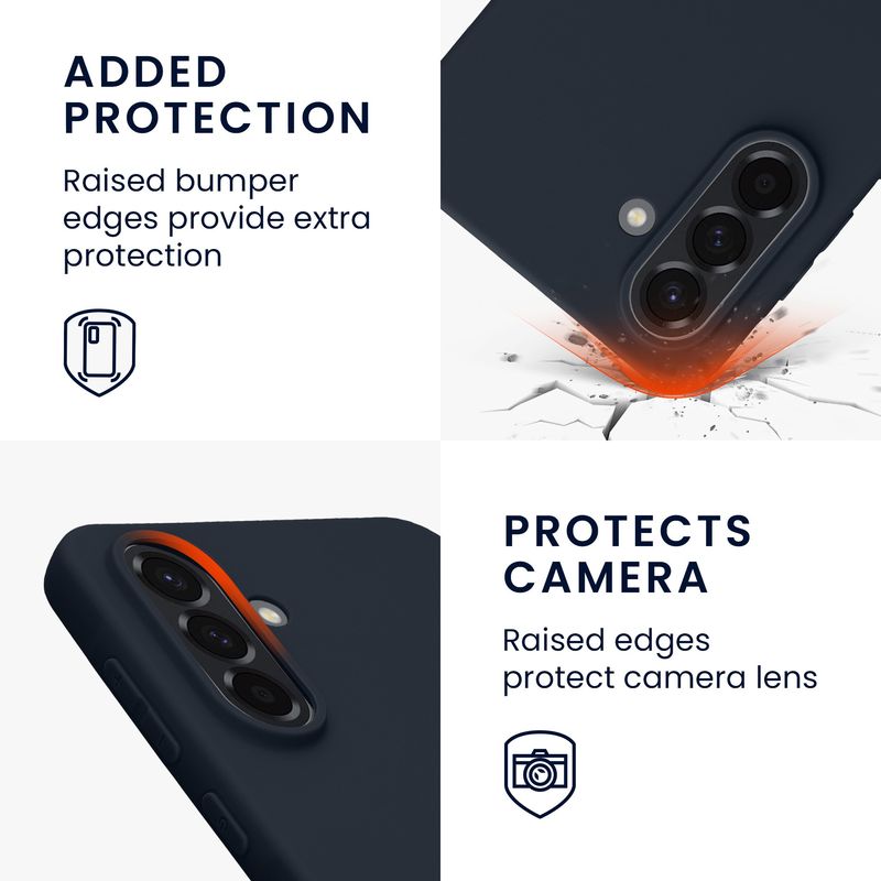 Laptop, Telefoane si Tablete - Telefoane mobile si accesorii - Accesorii Telefoane - Huse telefoane - Husa Kwmobile pentru Samsung Galaxy A56 5G, incarcare wireless, silicon, afine - Infinity.ro