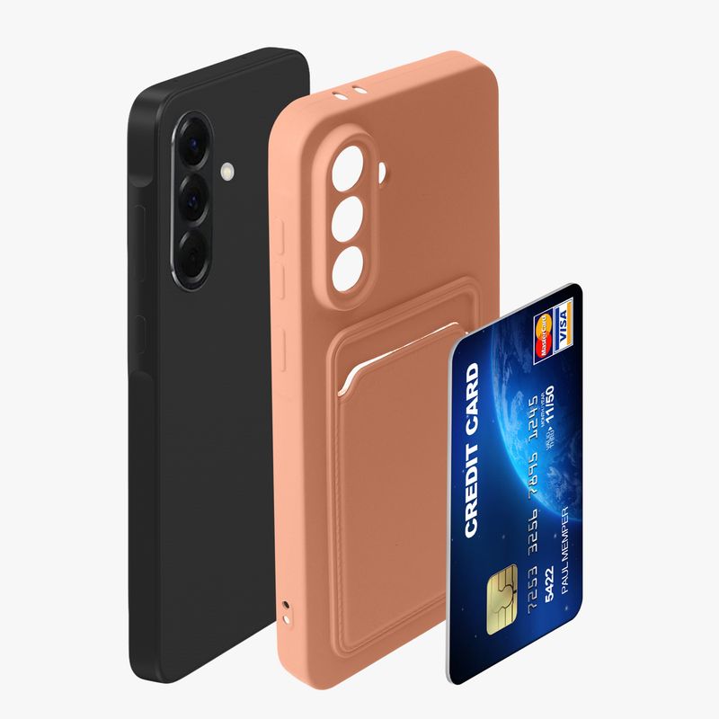 Laptop, Telefoane si Tablete - Telefoane mobile si accesorii - Accesorii Telefoane - Huse telefoane - Husa Kwmobile pentru Samsung Galaxy A56 5G, incarcare wireless, buzunar card, silicon, roz - Infinity.ro