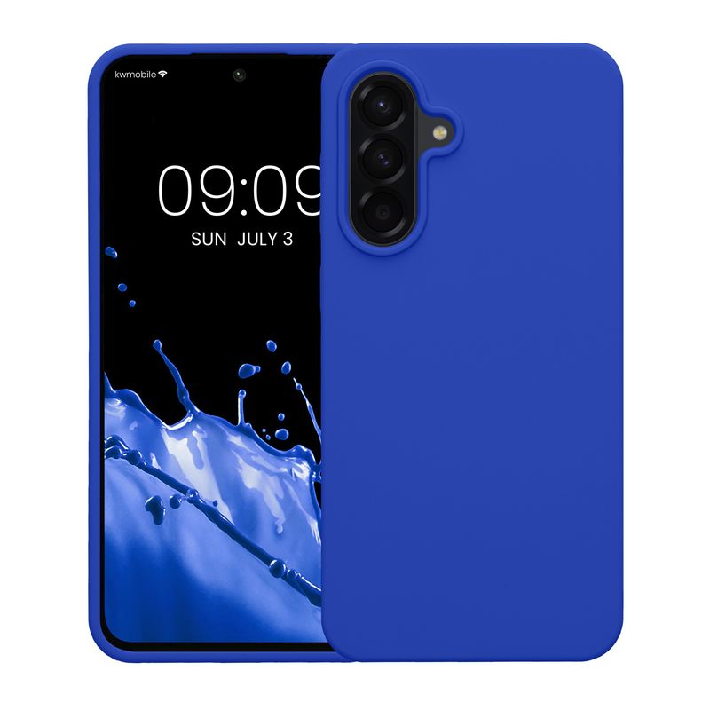 Laptop, Telefoane si Tablete - Telefoane mobile si accesorii - Accesorii Telefoane - Huse telefoane - Husa Kwmobile pentru Samsung Galaxy A56 5G, incarcare wireless, silicon, albastru baltic - Infinity.ro
