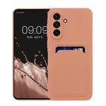 Laptop, Telefoane si Tablete - Telefoane mobile si accesorii - Accesorii Telefoane - Huse telefoane - Husa Kwmobile pentru Samsung Galaxy A56 5G, incarcare wireless, buzunar card, silicon, roz - Infinity.ro