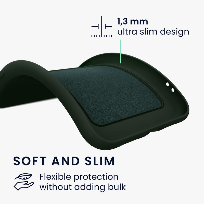 Laptop, Telefoane si Tablete - Telefoane mobile si accesorii - Accesorii Telefoane - Huse telefoane - Husa Kwmobile pentru Samsung Galaxy A56 5G, incarcare wireless, buzunar card, silicon, verde - Infinity.ro