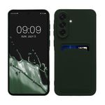 Laptop, Telefoane si Tablete - Telefoane mobile si accesorii - Accesorii Telefoane - Huse telefoane - Husa Kwmobile pentru Samsung Galaxy A56 5G, incarcare wireless, buzunar card, silicon, verde - Infinity.ro