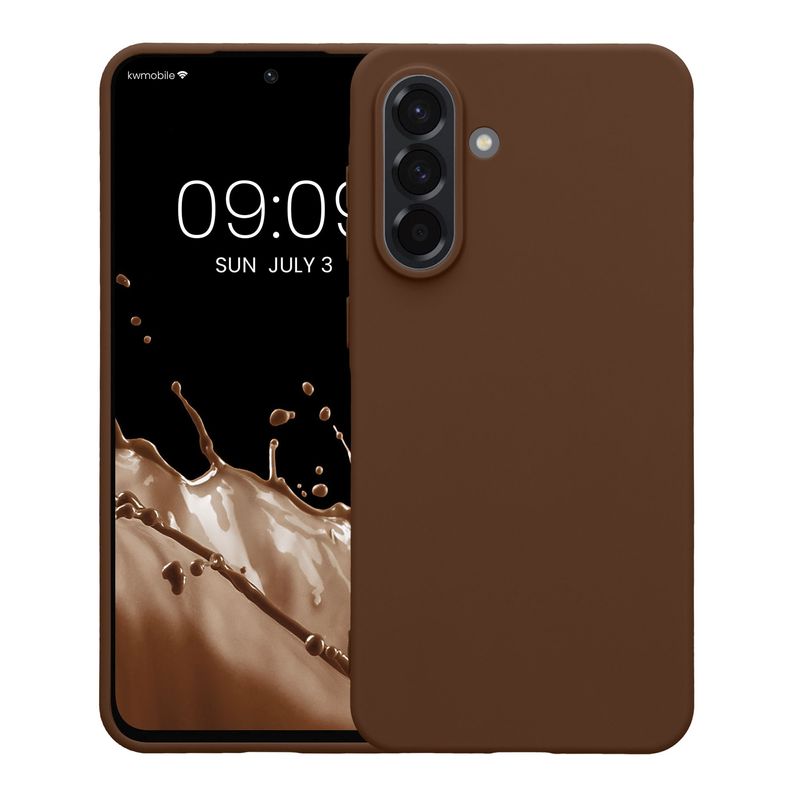 Laptop, Telefoane si Tablete - Telefoane mobile si accesorii - Accesorii Telefoane - Huse telefoane - Husa Kwmobile pentru Samsung Galaxy A56 5G, incarcare wireless, silicon, maro, TPU - Infinity.ro