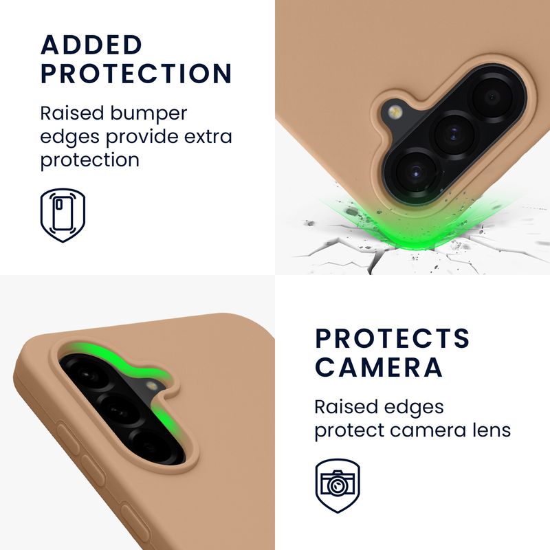 Laptop, Telefoane si Tablete - Telefoane mobile si accesorii - Accesorii Telefoane - Huse telefoane - Husa Kwmobile pentru Samsung Galaxy A56 5G, incarcare wireless, silicon, maro - Infinity.ro