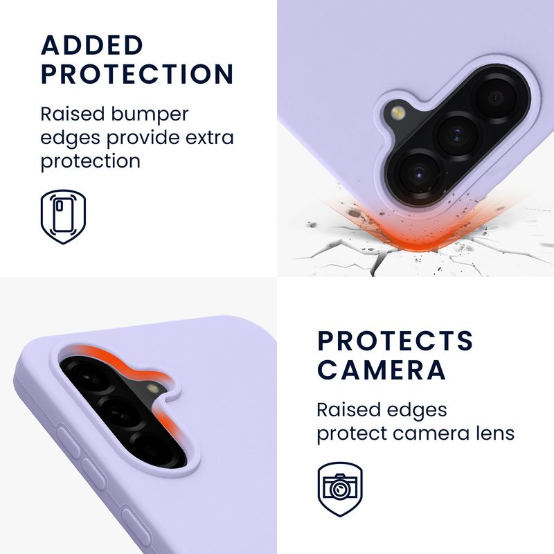 Laptop, Telefoane si Tablete - Telefoane mobile si accesorii - Accesorii Telefoane - Huse telefoane - Husa Kwmobile pentru Samsung Galaxy A56 5G, incarcare wireless, silicon, lavanda - Infinity.ro