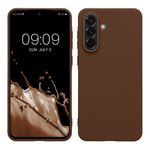 Laptop, Telefoane si Tablete - Telefoane mobile si accesorii - Accesorii Telefoane - Huse telefoane - Husa Kwmobile pentru Samsung Galaxy A56 5G, incarcare wireless, silicon, maro, TPU - Infinity.ro