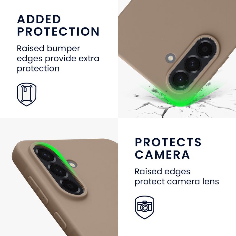 Laptop, Telefoane si Tablete - Telefoane mobile si accesorii - Accesorii Telefoane - Huse telefoane - Husa Kwmobile pentru Samsung Galaxy A56 5G, incarcare wireless, silicon, crem - Infinity.ro