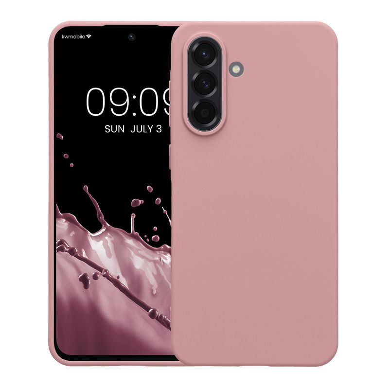 Laptop, Telefoane si Tablete - Telefoane mobile si accesorii - Accesorii Telefoane - Huse telefoane - Husa Kwmobile pentru Samsung Galaxy A56 5G, incarcare wireless, silicon, roz antic - Infinity.ro