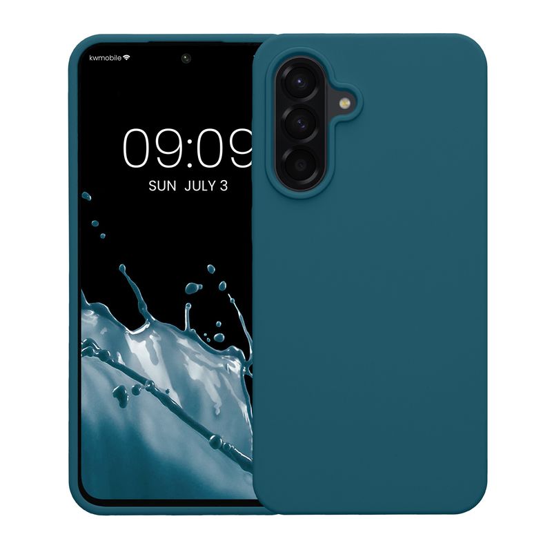 Laptop, Telefoane si Tablete - Telefoane mobile si accesorii - Accesorii Telefoane - Huse telefoane - Husa Kwmobile pentru Samsung Galaxy A56 5G, incarcare wireless, silicon, turcoaz - Infinity.ro