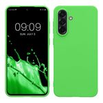 Laptop, Telefoane si Tablete - Telefoane mobile si accesorii - Accesorii Telefoane - Huse telefoane - Husa Kwmobile pentru Samsung Galaxy A56 5G, incarcare wireless, silicon, verde lime - Infinity.ro