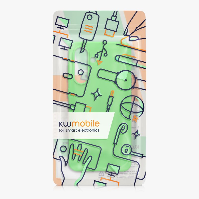 Laptop, Telefoane si Tablete - Telefoane mobile si accesorii - Accesorii Telefoane - Huse telefoane - Husa Kwmobile pentru Samsung Galaxy A56 5G, incarcare wireless, silicon, verde lime - Infinity.ro