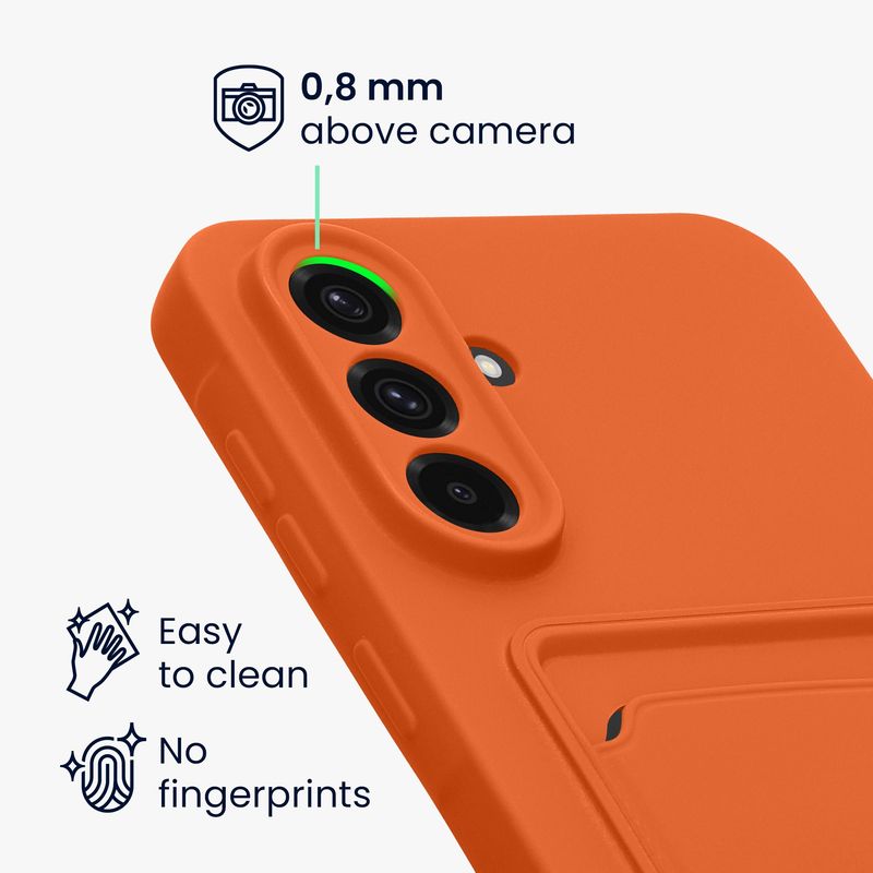 Laptop, Telefoane si Tablete - Telefoane mobile si accesorii - Accesorii Telefoane - Huse telefoane - Husa Kwmobile pentru Samsung Galaxy A56 5G, incarcare wireless, silicon, portocaliu, TPU - Infinity.ro