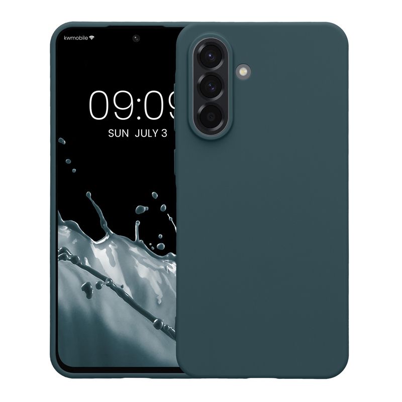 Laptop, Telefoane si Tablete - Telefoane mobile si accesorii - Accesorii Telefoane - Huse telefoane - Husa Kwmobile pentru Samsung Galaxy A56 5G, incarcare wireless, TPU, ardezie - Infinity.ro