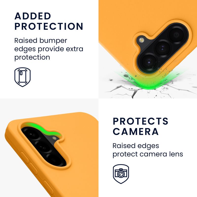 Laptop, Telefoane si Tablete - Telefoane mobile si accesorii - Accesorii Telefoane - Huse telefoane - Husa Kwmobile pentru Samsung Galaxy A56 5G, incarcare wireless, silicon, portocaliu - Infinity.ro