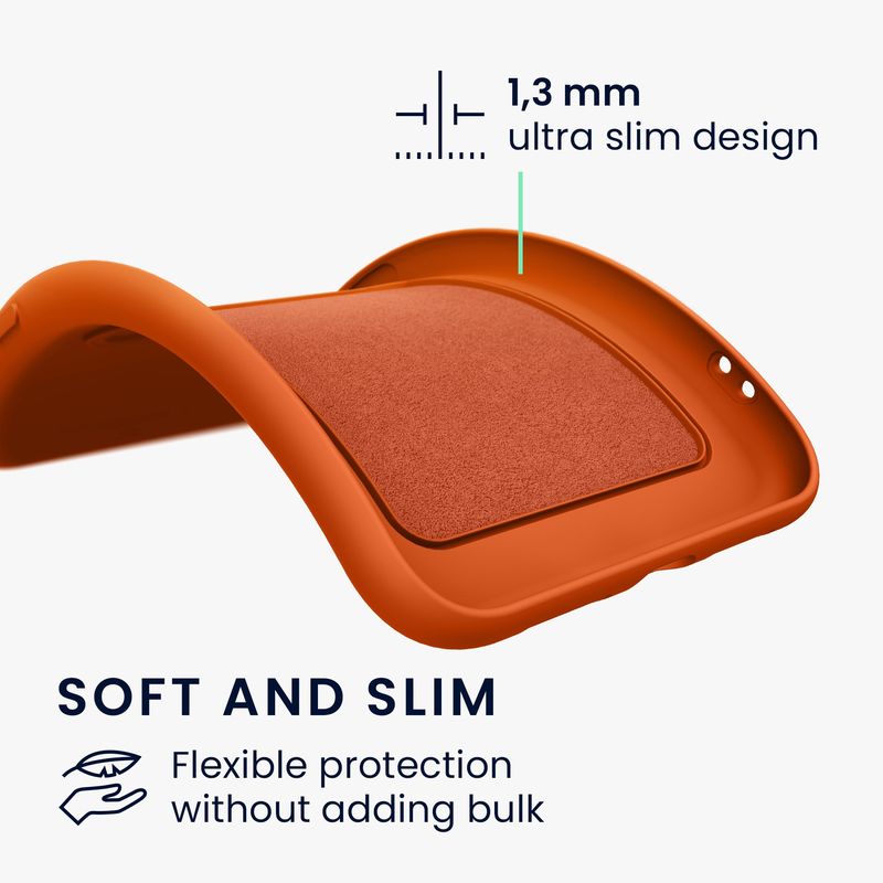 Laptop, Telefoane si Tablete - Telefoane mobile si accesorii - Accesorii Telefoane - Huse telefoane - Husa Kwmobile pentru Samsung Galaxy A56 5G, incarcare wireless, silicon, portocaliu, TPU - Infinity.ro