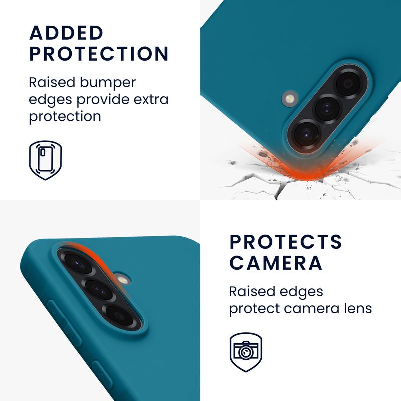 Laptop, Telefoane si Tablete - Telefoane mobile si accesorii - Accesorii Telefoane - Huse telefoane - Husa Kwmobile pentru Samsung Galaxy A56 5G, incarcare wireless, TPU, albastru caraibian - Infinity.ro