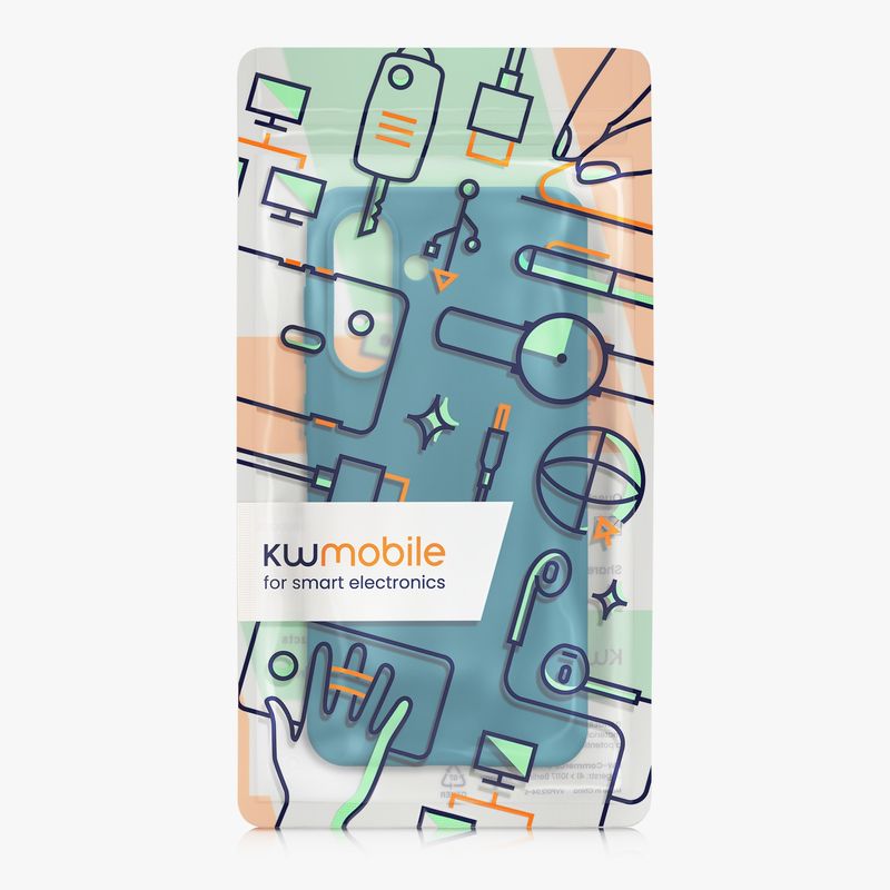 Laptop, Telefoane si Tablete - Telefoane mobile si accesorii - Accesorii Telefoane - Huse telefoane - Husa Kwmobile pentru Samsung Galaxy A56 5G, incarcare wireless, TPU, albastru caraibian - Infinity.ro