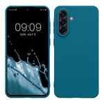 Laptop, Telefoane si Tablete - Telefoane mobile si accesorii - Accesorii Telefoane - Huse telefoane - Husa Kwmobile pentru Samsung Galaxy A56 5G, incarcare wireless, TPU, albastru caraibian - Infinity.ro