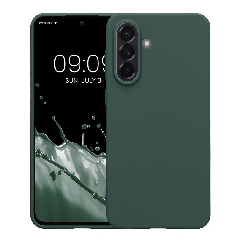 Laptop, Telefoane si Tablete - Telefoane mobile si accesorii - Accesorii Telefoane - Huse telefoane - Husa Kwmobile pentru Samsung Galaxy A56 5G, incarcare wireless, silicon, verde muschi - Infinity.ro