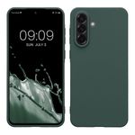 Laptop, Telefoane si Tablete - Telefoane mobile si accesorii - Accesorii Telefoane - Huse telefoane - Husa Kwmobile pentru Samsung Galaxy A56 5G, incarcare wireless, silicon, verde muschi - Infinity.ro