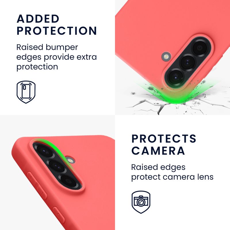 Laptop, Telefoane si Tablete - Telefoane mobile si accesorii - Accesorii Telefoane - Huse telefoane - Husa Kwmobile pentru Samsung Galaxy A56 5G, incarcare wireless, TPU, coral - Infinity.ro