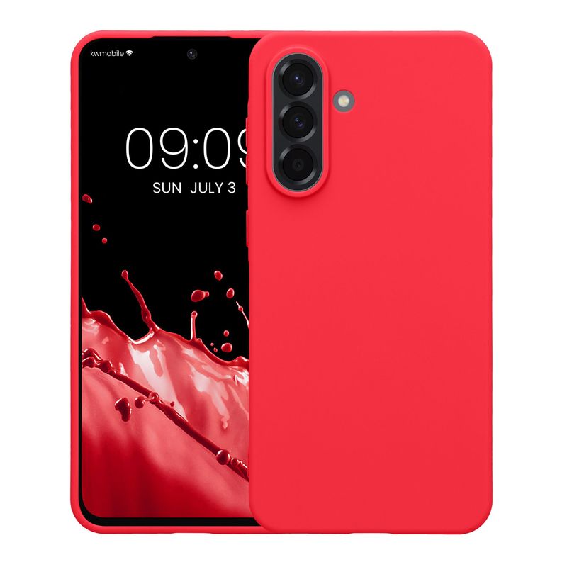 Laptop, Telefoane si Tablete - Telefoane mobile si accesorii - Accesorii Telefoane - Huse telefoane - Husa Kwmobile pentru Samsung Galaxy A56 5G, incarcare wireless, TPU, roz neon - Infinity.ro