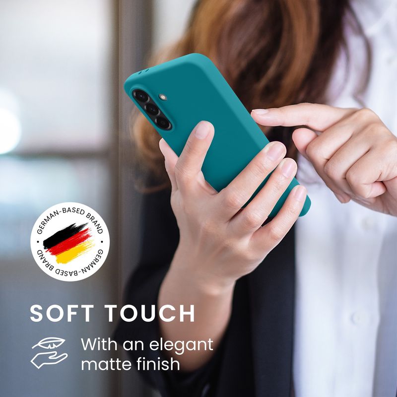 Laptop, Telefoane si Tablete - Telefoane mobile si accesorii - Accesorii Telefoane - Huse telefoane - Husa Kwmobile pentru Samsung Galaxy A56 5G, incarcare wireless, TPU, turcoaz - Infinity.ro