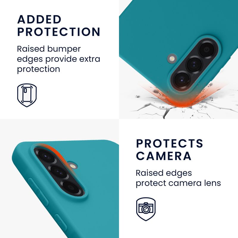 Laptop, Telefoane si Tablete - Telefoane mobile si accesorii - Accesorii Telefoane - Huse telefoane - Husa Kwmobile pentru Samsung Galaxy A56 5G, incarcare wireless, TPU, turcoaz - Infinity.ro