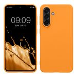 Laptop, Telefoane si Tablete - Telefoane mobile si accesorii - Accesorii Telefoane - Huse telefoane - Husa Kwmobile pentru Samsung Galaxy A56 5G, incarcare wireless, TPU, portocaliu - Infinity.ro
