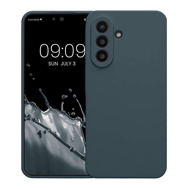 Laptop, Telefoane si Tablete - Telefoane mobile si accesorii - Accesorii Telefoane - Huse telefoane - Husa Kwmobile pentru Samsung Galaxy A57 5G, anti-alunecare, anti-amprenta, silicon, gri - Infinity.ro