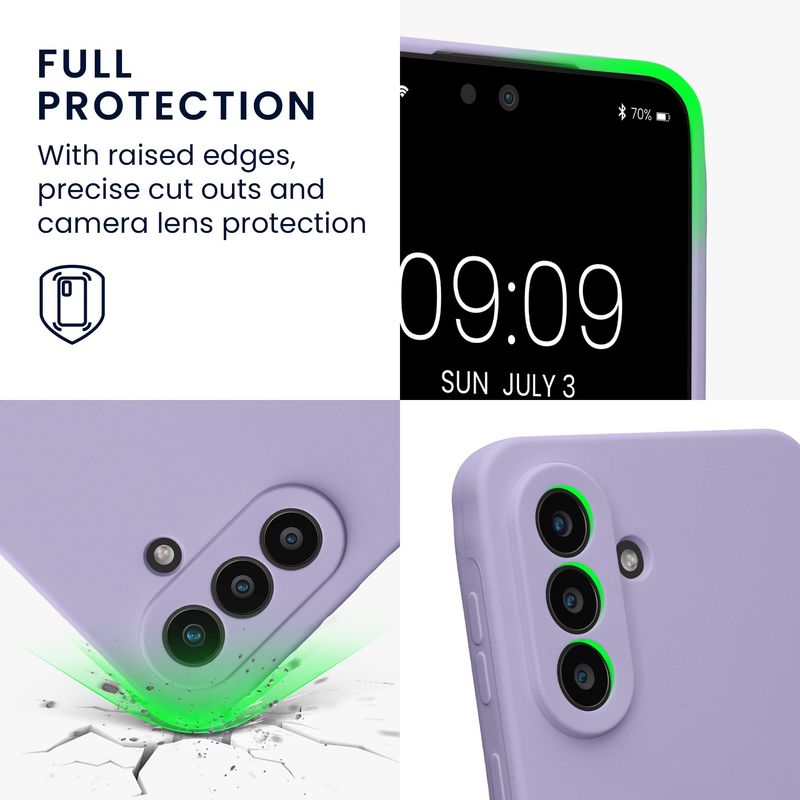 Laptop, Telefoane si Tablete - Telefoane mobile si accesorii - Accesorii Telefoane - Huse telefoane - Husa Kwmobile pentru Samsung Galaxy A57 5G, anti-alunecare, anti-amprenta, silicon, mov - Infinity.ro