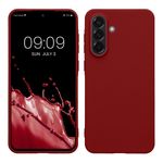 Laptop, Telefoane si Tablete - Telefoane mobile si accesorii - Accesorii Telefoane - Huse telefoane - Husa Kwmobile pentru Samsung Galaxy A56 5G, incarcare wireless, TPU, rosu rubarba - Infinity.ro