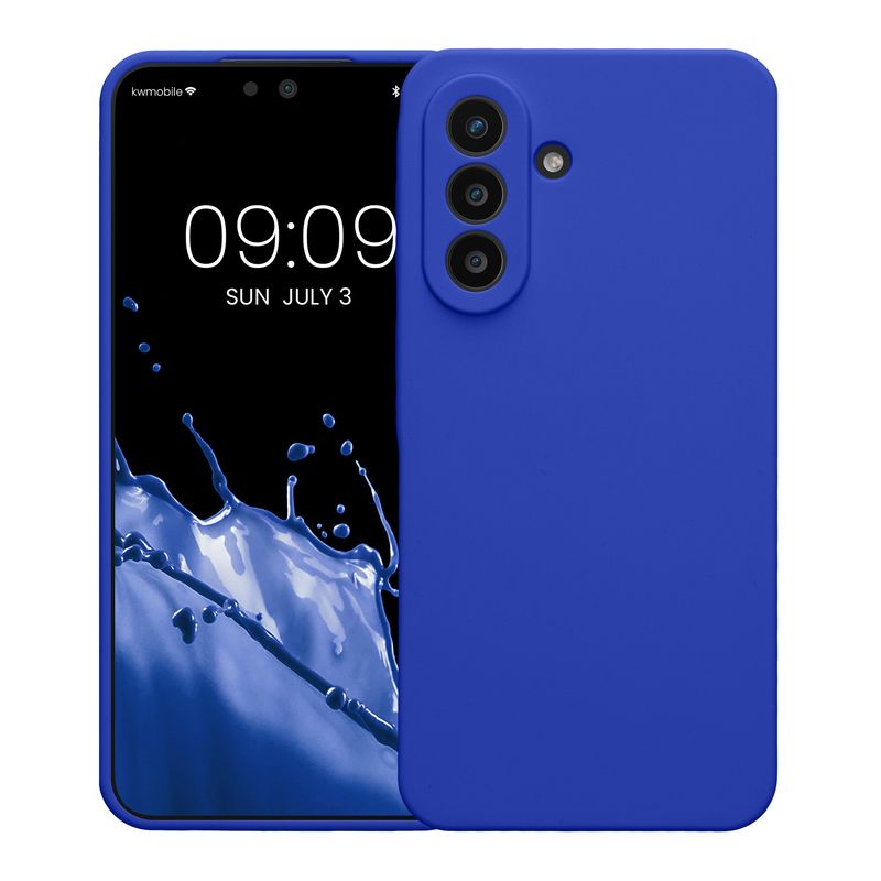 Laptop, Telefoane si Tablete - Telefoane mobile si accesorii - Accesorii Telefoane - Huse telefoane - Husa Kwmobile pentru Samsung Galaxy A57 5G, anti-alunecare, anti-amprenta, silicon, albastru - Infinity.ro