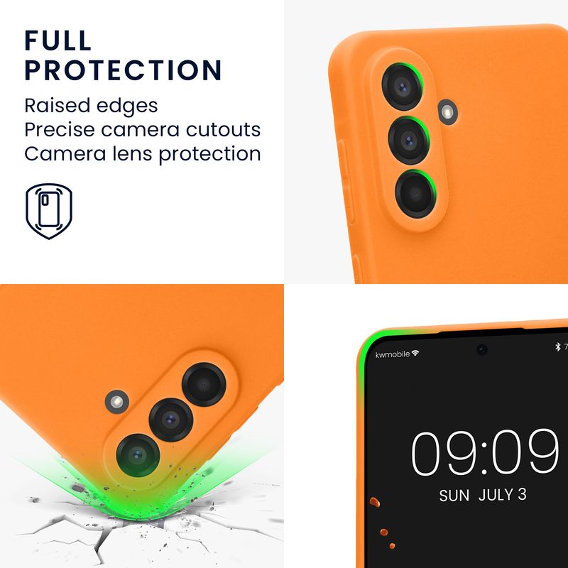 Laptop, Telefoane si Tablete - Telefoane mobile si accesorii - Accesorii Telefoane - Huse telefoane - Husa Kwmobile pentru Samsung Galaxy A56 5G, protectie la zgarieturi, silicon, portocaliu - Infinity.ro