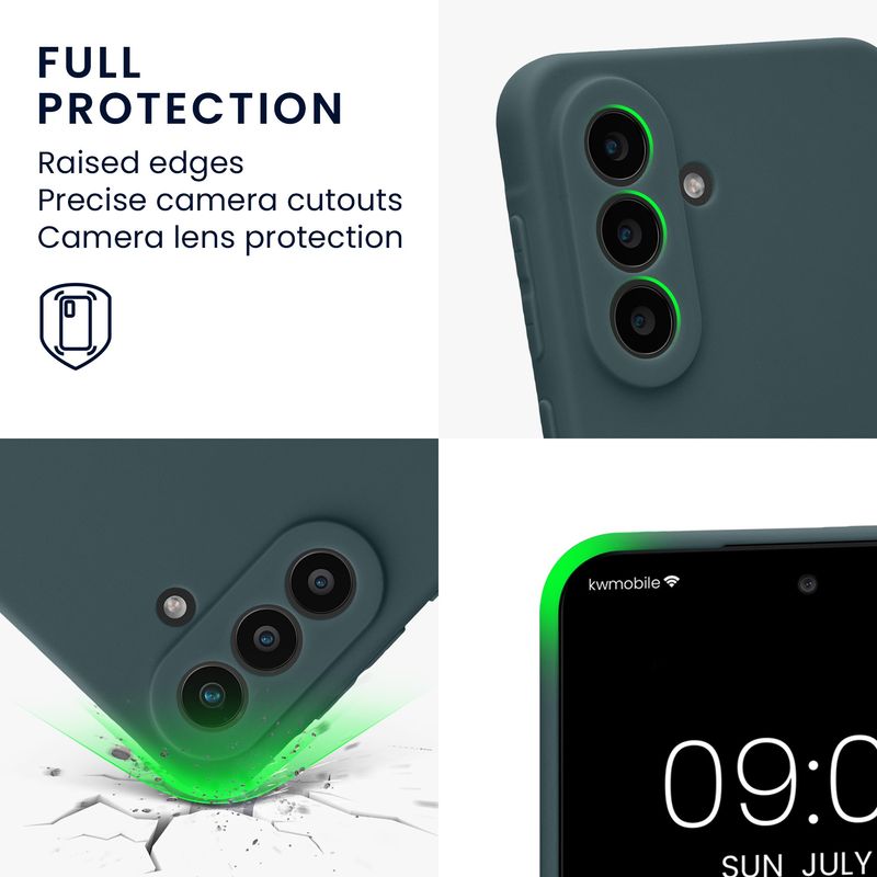 Laptop, Telefoane si Tablete - Telefoane mobile si accesorii - Accesorii Telefoane - Huse telefoane - Husa Kwmobile pentru Samsung Galaxy A57 5G, anti-alunecare, silicon, ardezie inchisa - Infinity.ro