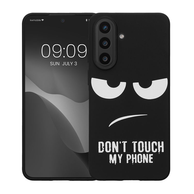 Laptop, Telefoane si Tablete - Telefoane mobile si accesorii - Accesorii Telefoane - Huse telefoane - Husa Kwmobile pentru Samsung Galaxy A57 5G, anti-alunecare, silicon, alb, negru - Infinity.ro