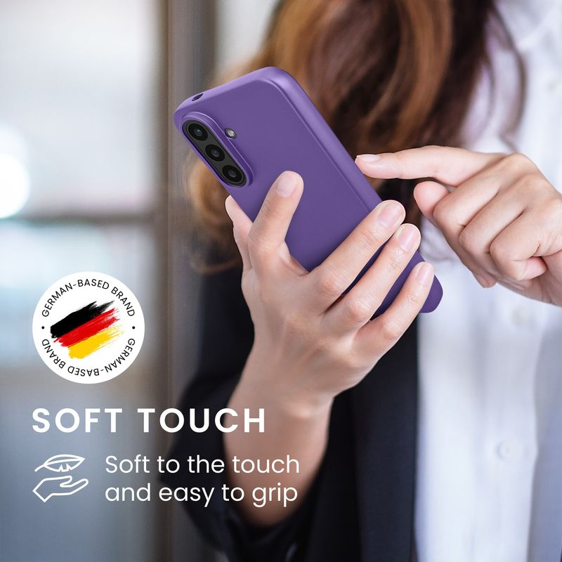 Laptop, Telefoane si Tablete - Telefoane mobile si accesorii - Accesorii Telefoane - Huse telefoane - Husa Kwmobile pentru Samsung Galaxy A57 5G, anti-alunecare, silicon, albastru-violet - Infinity.ro