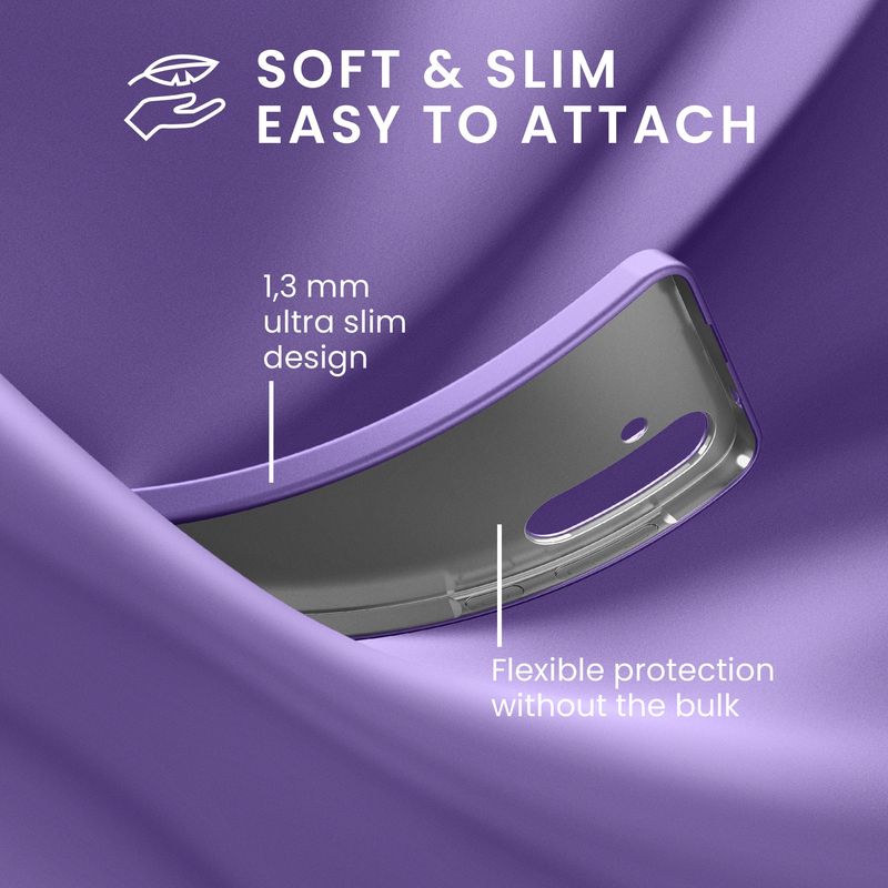 Laptop, Telefoane si Tablete - Telefoane mobile si accesorii - Accesorii Telefoane - Huse telefoane - Husa Kwmobile pentru Samsung Galaxy A57 5G, anti-alunecare, silicon, albastru-violet - Infinity.ro