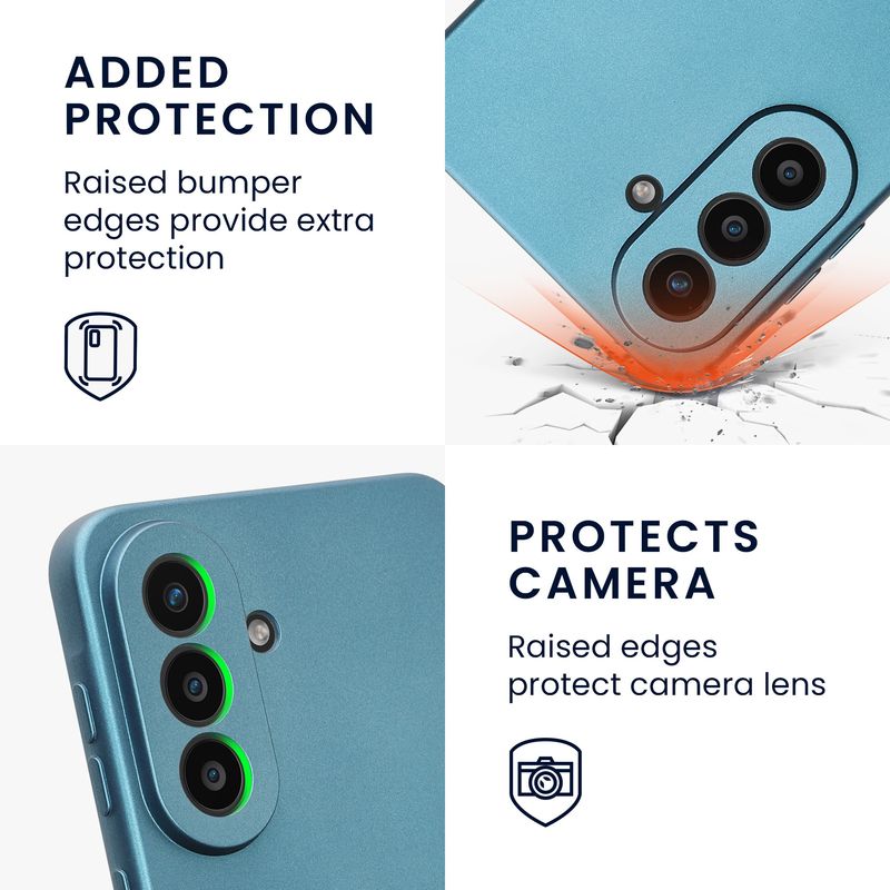 Laptop, Telefoane si Tablete - Telefoane mobile si accesorii - Accesorii Telefoane - Huse telefoane - Husa Kwmobile pentru Samsung Galaxy A57 5G, anti-alunecare, silicon, albastru caraibian - Infinity.ro