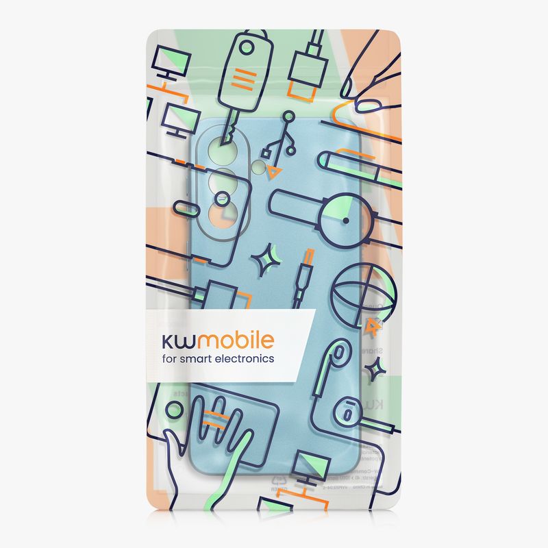 Laptop, Telefoane si Tablete - Telefoane mobile si accesorii - Accesorii Telefoane - Huse telefoane - Husa Kwmobile pentru Samsung Galaxy A57 5G, anti-alunecare, silicon, albastru caraibian - Infinity.ro