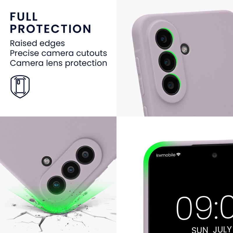 Laptop, Telefoane si Tablete - Telefoane mobile si accesorii - Accesorii Telefoane - Huse telefoane - Husa Kwmobile pentru Samsung Galaxy A57 5G, anti-alunecare, silicon, lavanda - Infinity.ro