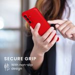 Laptop, Telefoane si Tablete - Telefoane mobile si accesorii - Accesorii Telefoane - Huse telefoane - Husa Kwmobile pentru Samsung Galaxy A57 5G, anti-alunecare, protectie la zgarieturi, silicon, rosu - Infinity.ro