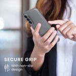 Laptop, Telefoane si Tablete - Telefoane mobile si accesorii - Accesorii Telefoane - Huse telefoane - Husa Kwmobile pentru Samsung Galaxy A57 5G, anti-alunecare, silicon, gri metalizat - Infinity.ro