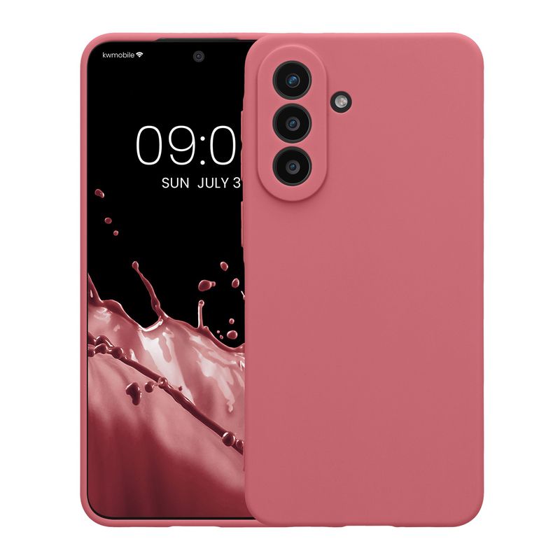 Laptop, Telefoane si Tablete - Telefoane mobile si accesorii - Accesorii Telefoane - Huse telefoane - Husa Kwmobile pentru Samsung Galaxy A57 5G, anti-alunecare, protectie la zgarieturi, silicon, roz - Infinity.ro