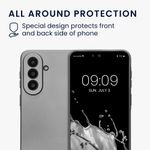 Laptop, Telefoane si Tablete - Telefoane mobile si accesorii - Accesorii Telefoane - Huse telefoane - Husa Kwmobile pentru Samsung Galaxy A57 5G, anti-alunecare, silicon, gri metalizat - Infinity.ro
