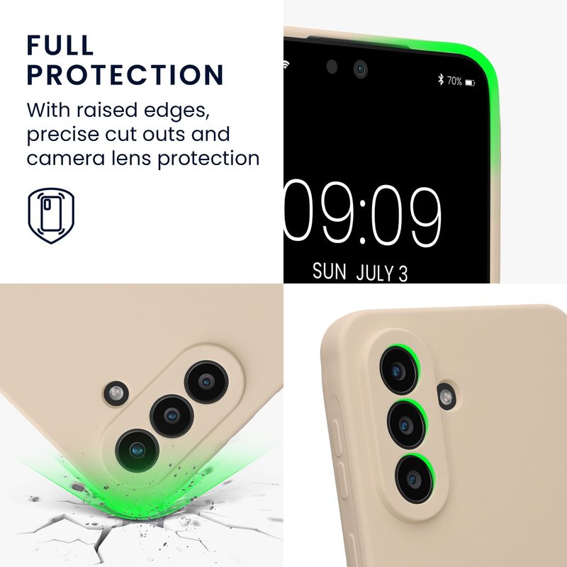 Laptop, Telefoane si Tablete - Telefoane mobile si accesorii - Accesorii Telefoane - Huse telefoane - Husa Kwmobile pentru Samsung Galaxy A57 5G, anti-alunecare, silicon, bej - Infinity.ro
