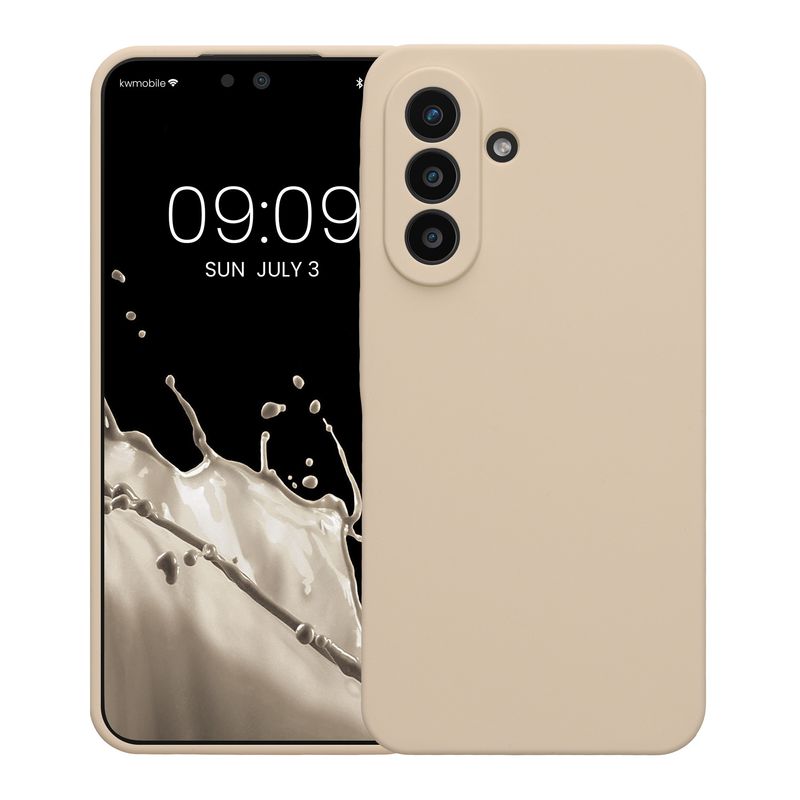 Laptop, Telefoane si Tablete - Telefoane mobile si accesorii - Accesorii Telefoane - Huse telefoane - Husa Kwmobile pentru Samsung Galaxy A57 5G, anti-alunecare, silicon, bej - Infinity.ro