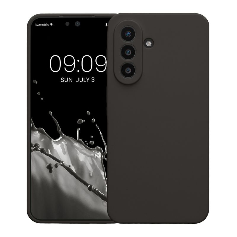 Laptop, Telefoane si Tablete - Telefoane mobile si accesorii - Accesorii Telefoane - Huse telefoane - Husa Kwmobile pentru Samsung Galaxy A57 5G, anti-alunecare, silicon, gri inchis - Infinity.ro
