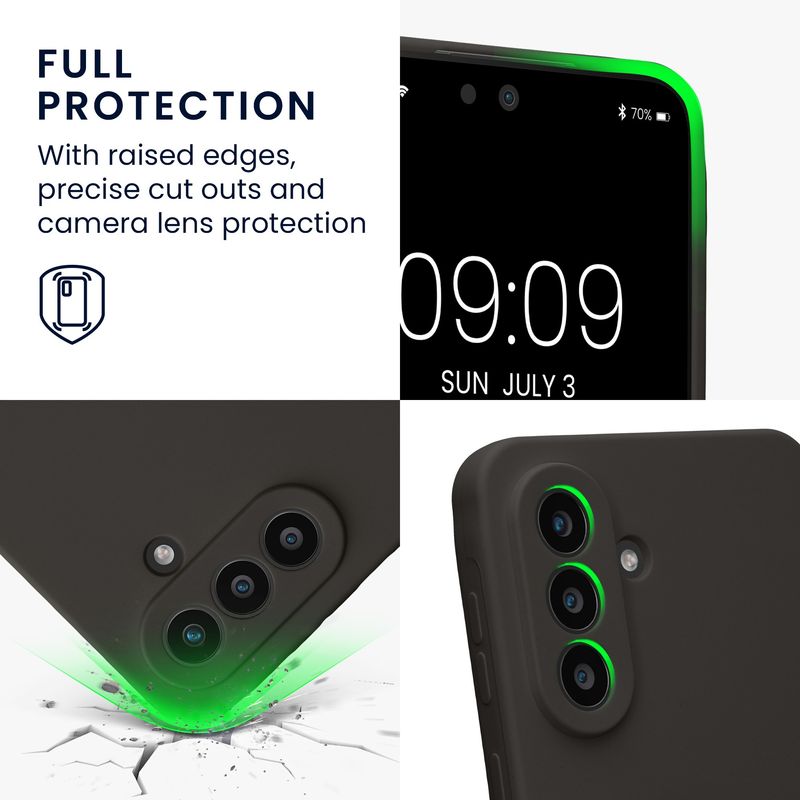 Laptop, Telefoane si Tablete - Telefoane mobile si accesorii - Accesorii Telefoane - Huse telefoane - Husa Kwmobile pentru Samsung Galaxy A57 5G, anti-alunecare, silicon, gri inchis - Infinity.ro
